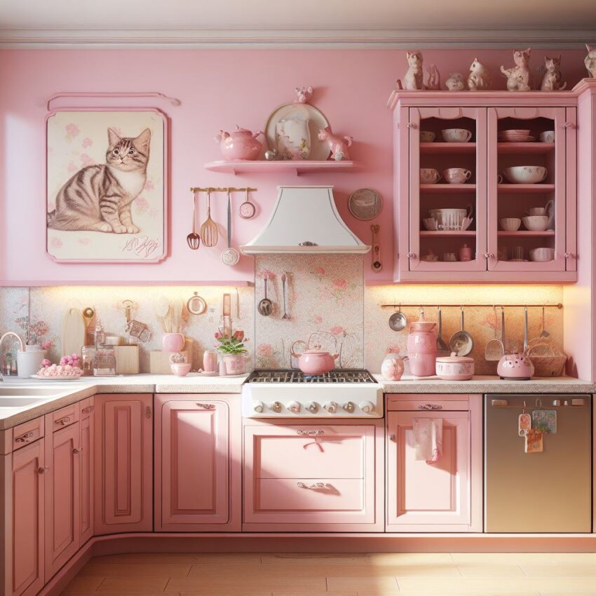inred ditt kök i rosa färger